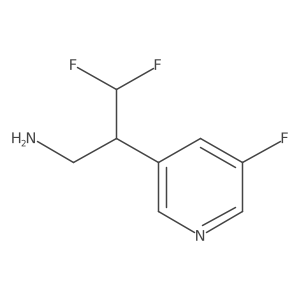 3,3-Difluoro-2-(5-fluoropyridin-3-yl)propan-1-amine Structure