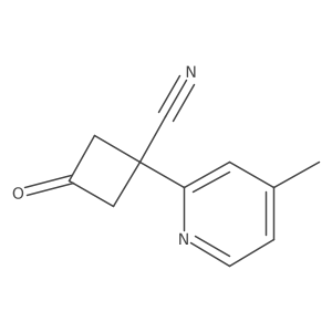 1-(4-Methylpyridin-2-yl)-3-oxocyclobutane-1-carbonitrile结构式