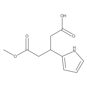 5-methoxy-5-oxo-3-(1H-pyrrol-2-yl)pentanoic acid结构式