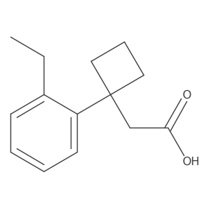 2-[1-(2-Ethylphenyl)cyclobutyl]acetic acid结构式