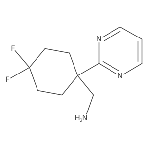 [4,4-Difluoro-1-(pyrimidin-2-yl)cyclohexyl]methanamine结构式