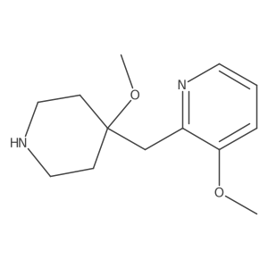 3-Methoxy-2-[(4-methoxypiperidin-4-yl)methyl]pyridine Structure
