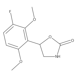 5-(3-Fluoro-2,6-dimethoxyphenyl)-1,3-oxazolidin-2-one结构式