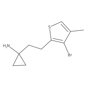 1-[2-(3-Bromo-4-methylthiophen-2-yl)ethyl]cyclopropan-1-amine结构式