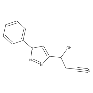 3-hydroxy-3-(1-phenyl-1H-1,2,3-triazol-4-yl)propanenitrile Structure