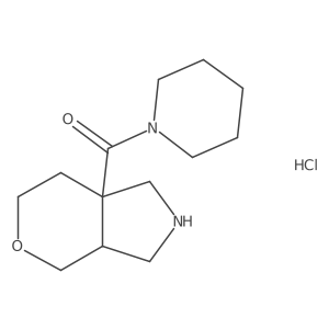 2,3,3a,4,6,7-Hexahydro-1H-pyrano[3,4-c]pyrrol-7a-yl(piperidin-1-yl)methanone;hydrochloride Structure