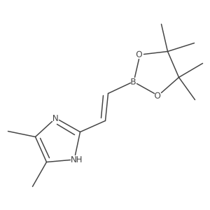 4,5-dimethyl-2-[2-(tetramethyl-1,3,2-dioxaborolan-2-yl)ethenyl]-1H-imidazole Structure