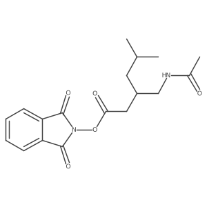 1,3-dioxo-2,3-dihydro-1H-isoindol-2-yl (3S)-3-(acetamidomethyl)-5-methylhexanoate Structure