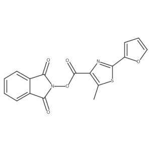 1,3-dioxo-2,3-dihydro-1H-isoindol-2-yl 2-(furan-2-yl)-5-methyl-1,3-thiazole-4-carboxylate结构式