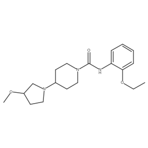 N-(2-ethoxyphenyl)-4-(3-methoxypyrrolidin-1-yl)piperidine-1-carboxamide结构式
