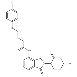4-(4-chlorophenoxy)-N-[2-(2,6-dioxopiperidin-3-yl)-1-oxo-3H-isoindol-4-yl]butanamide结构式