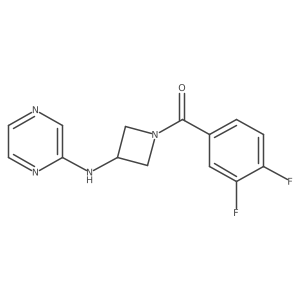 (3,4-Difluorophenyl)(3-(pyrazin-2-ylamino)azetidin-1-yl)methanone Structure