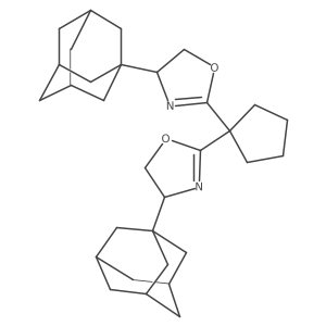(4S,4'S)-2,2'-(Cyclopentane-1,1-diyl)bis(4-(adamantan-1-yl)-4,5-dihydrooxazole) Structure