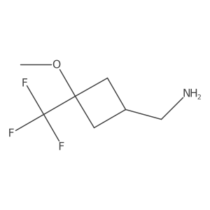 [3-Methoxy-3-(trifluoromethyl)cyclobutyl]methanamine Structure