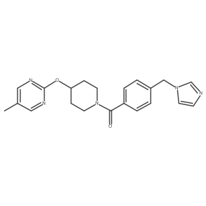 2-[(1-{4-[(1H-imidazol-1-yl)methyl]benzoyl}piperidin-4-yl)oxy]-5-methylpyrimidine结构式
