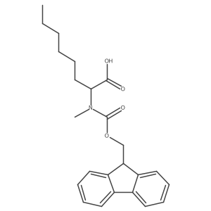 (2R)-2-[9H-fluoren-9-ylmethoxycarbonyl(methyl)amino]octanoic acid Structure