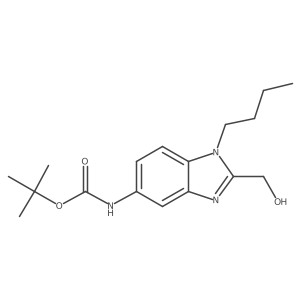 tert-butyl N-[1-butyl-2-(hydroxymethyl)-1H-1,3-benzodiazol-5-yl]carbamate Structure