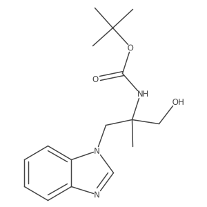 tert-butyl N-{2-[(1H-1,3-benzodiazol-1-yl)methyl]-1-hydroxypropan-2-yl}carbamate结构式