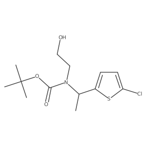 tert-butyl N-[1-(5-chlorothiophen-2-yl)ethyl]-N-(2-hydroxyethyl)carbamate Structure