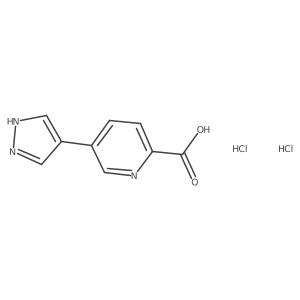 5-(1H-Pyrazol-4-yl)pyridine-2-carboxylic acid;dihydrochloride结构式