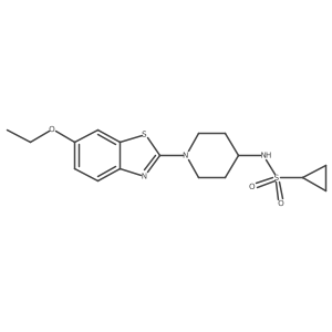 N-[1-(6-ethoxy-1,3-benzothiazol-2-yl)piperidin-4-yl]cyclopropanesulfonamide结构式