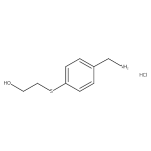 2-[4-(aminomethyl)phenyl]sulfanylethanol;hydrochloride结构式