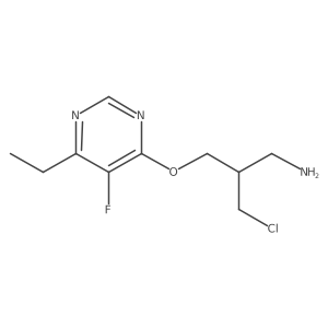 4-[3-Amino-2-(chloromethyl)propoxy]-6-ethyl-5-fluoropyrimidine Structure