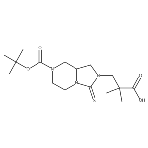 3-[(8AS)-7-Tert-butoxycarbonyl-3-thioxo-5,6,8,8A-tetrahydro-1H-imidazo[1,5-A]pyrazin-2-YL]-2,2-dimethyl-propanoic acid结构式