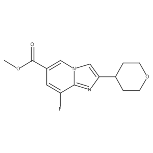 Methyl 8-fluoro-2-(oxan-4-yl)imidazo[1,2-a]pyridine-6-carboxylate Structure