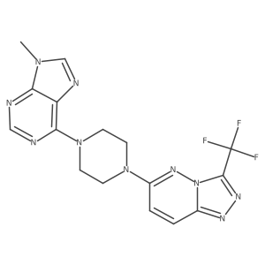 9-methyl-6-{4-[3-(trifluoromethyl)-[1,2,4]triazolo[4,3-b]pyridazin-6-yl]piperazin-1-yl}-9H-purine Structure