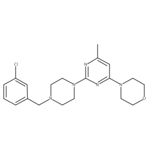 4-(2-{4-[(3-Chlorophenyl)methyl]piperazin-1-yl}-6-methylpyrimidin-4-yl)morpholine结构式