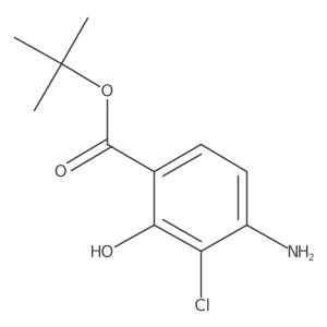 Tert-butyl 4-amino-3-chloro-2-hydroxybenzoate结构式