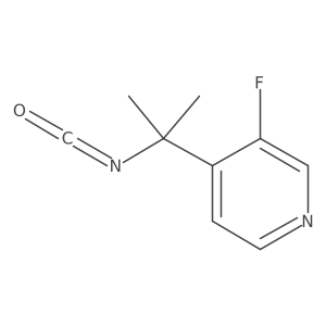 3-Fluoro-4-(2-isocyanatopropan-2-yl)pyridine结构式