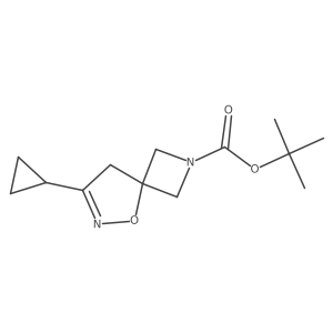 Tert-butyl7-cyclopropyl-5-oxa-2,6-diazaspiro[3.4]oct-6-ene-2-carboxylate结构式