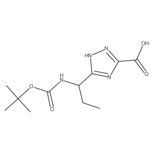 3-[(1S)-1-{[(tert-butoxy)carbonyl]amino}propyl]-1H-1,2,4-triazole-5-carboxylic acid Structure