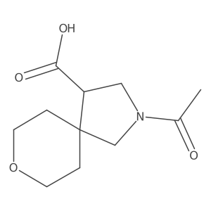 2-Acetyl-8-oxa-2-azaspiro[4.5]decane-4-carboxylic acid结构式