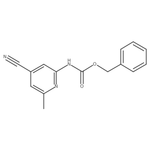 benzyl N-(4-cyano-6-methylpyridin-2-yl)carbamate结构式