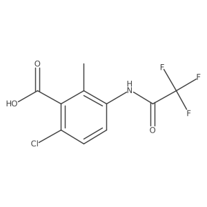 6-Chloro-2-methyl-3-(2,2,2-trifluoroacetamido)benzoic acid结构式