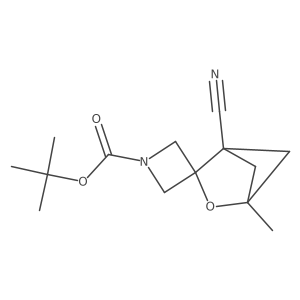 Tert-butyl 1'-cyano-4'-methyl-3'-oxaspiro[azetidine-3,2'-bicyclo[2.1.1]hexane]-1-carboxylate结构式