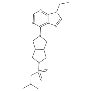 9-ethyl-6-[5-(2-methylpropanesulfonyl)-octahydropyrrolo[3,4-c]pyrrol-2-yl]-9H-purine Structure
