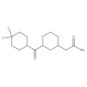 2-[2-(4,4-Difluoropiperidine-1-carbonyl)morpholin-4-yl]acetamide Structure