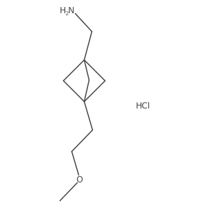 1-[3-(2-Methoxyethyl)bicyclo[1.1.1]pentan-1-yl]methanamine hydrochloride Structure
