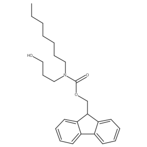 (9H-fluoren-9-yl)methyl N-heptyl-N-(3-hydroxypropyl)carbamate Structure