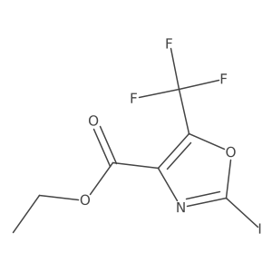 Ethyl 2-iodo-5-(trifluoromethyl)-4-oxazolecarboxylate结构式