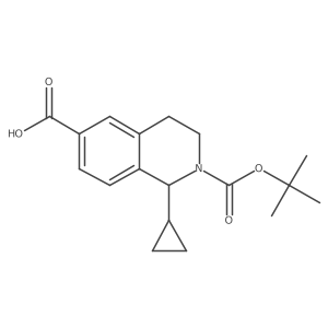 2-[(Tert-butoxy)carbonyl]-1-cyclopropyl-1,2,3,4-tetrahydroisoquinoline-6-carboxylic acid结构式