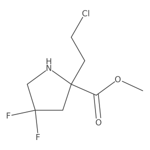 2-(2-Chloroethyl)-4,4-difluoroproline methyl ester Structure