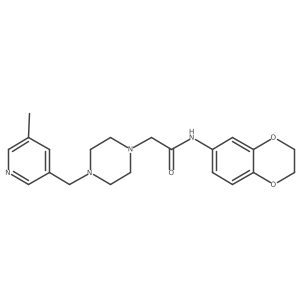 N-(2,3-dihydro-1,4-benzodioxin-6-yl)-2-{4-[(5-methylpyridin-3-yl)methyl]piperazin-1-yl}acetamide Structure