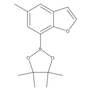 4,4,5,5-Tetramethyl-2-(5-methyl-1-benzofuran-7-yl)-1,3,2-dioxaborolane Structure
