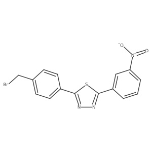2-(4-Bromomethyl-phenyl)-5-(3-nitro-phenyl)-[1,3,4]thiadiazole结构式