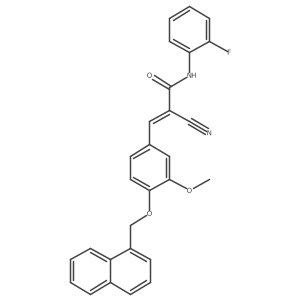 2-Cyano-N-(2-fluorophenyl)-3-[3-methoxy-4-(1-naphthalenylmethoxy)phenyl]-2-propenamide结构式
